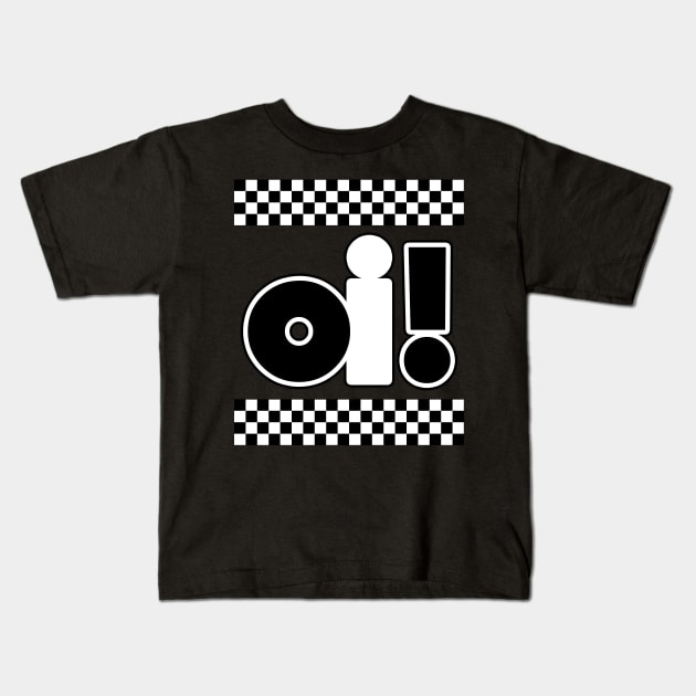 Oi Checkerboard Kids T-Shirt by thebarnumstore